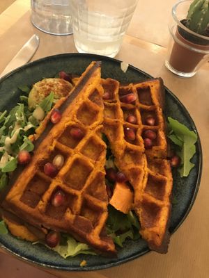 Sweet potato waffle  at Riz Riz - Marais in Paris