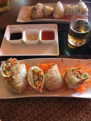 Mini rollitos primavera veganos  at Buda Mancora Cuisine in Mancora