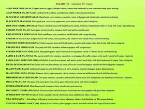 Vegetarian & Vegan Salads at Tea Thyme in Orangeburg