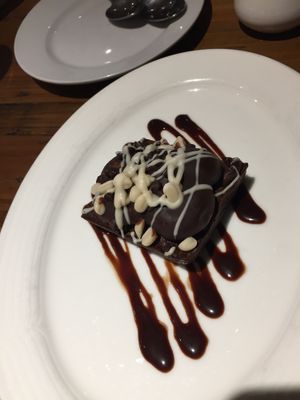 Double chocolate brownie from vegan treats at Humphrey's Tavern in Glen Gardner