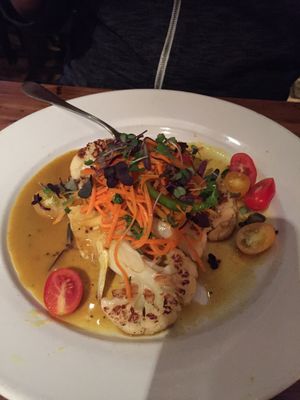 Cauliflower steak at Humphrey's Tavern in Glen Gardner