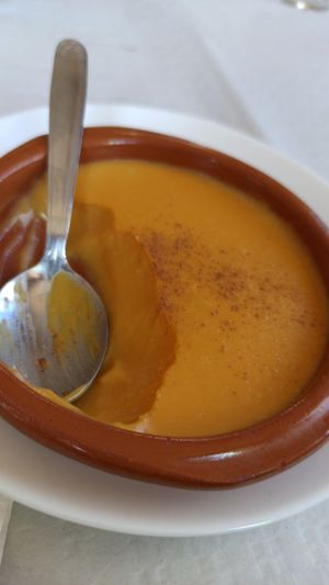 Natillas de calabaza at El Urogallo in Alora