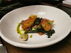 Crispy tofu with peanut sauce at Brown's in Londonderry