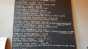 Vegan sandwiches at Eastern Bloc Records' Cafe in Manchester