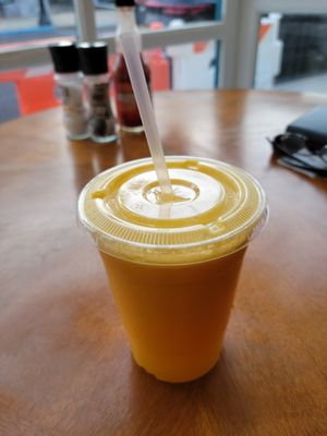 "Citrus Wake Up" Lemon, lime, orange and grapefruit at Nature's Plate Cafe & Juice Bar in Keyport