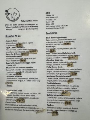   at Nature's Plate Cafe & Juice Bar in Keyport