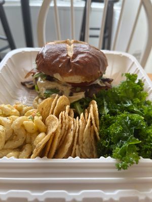 Black bean burger at Nature's Plate Cafe & Juice Bar in Keyport