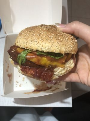 USA burger  at Veg&Veg in Rome