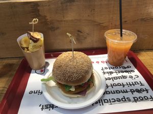 Chicken burger    at Veg&Veg in Rome