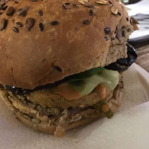 Vegan burger at Veg&Veg in Rome
