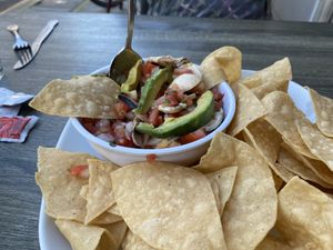 Mushroom ceviche.  at Wild Rooster Bistro in Fair Oaks