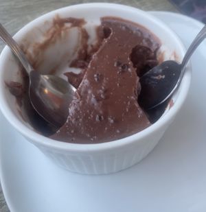 Chocolate pudding.  at Wild Rooster Bistro in Fair Oaks