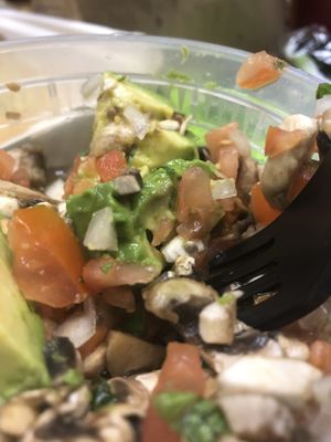 Mushroom ceviche at Wild Rooster Bistro in Fair Oaks