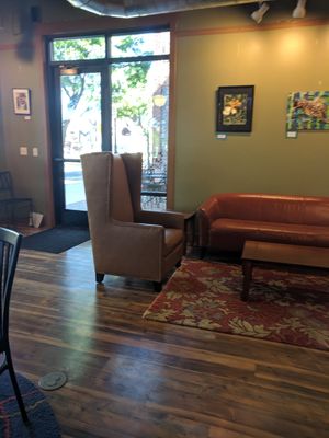 Comfy seats at Lavender Kitchen  in Ogden