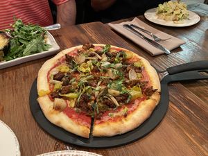 Vegan pizza. Amazing!  at Wild Goat Bistro in Petaluma