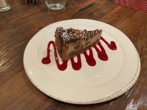 Vegan cheesecake. Soooo good  at Wild Goat Bistro in Petaluma