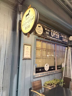 exterior sign at Wild Goat Bistro in Petaluma