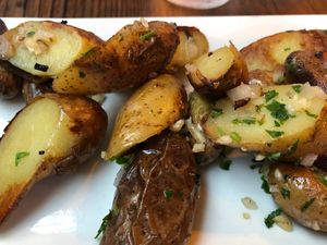 Fingerling potatoes vegan at Wild Goat Bistro in Petaluma