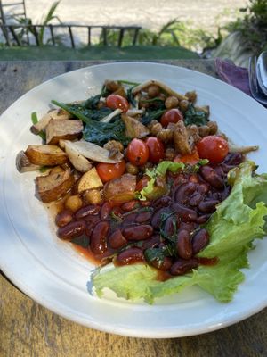 Potato and chickpea breakfast  at The Fisherman Vegan Restaurant   in Hoi An