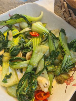 garlic bok choy at The Fisherman Vegan Restaurant   in Hoi An