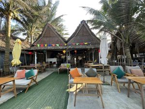 Restaurant and seating   at The Fisherman Vegan Restaurant   in Hoi An