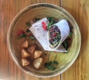 Mexican wrap (also came with salsa and guac) at The Fisherman Vegan Restaurant   in Hoi An