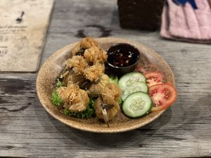 Vegan golden bag - The Fisherman Vegan Restaurant, An Bang Beach, Hoi An  at The Fisherman Vegan Restaurant   in Hoi An