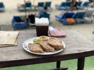 "Dip Your Bread" - The Fisherman Vegan Restaurant, An Bang Beach, Hoi An  at The Fisherman Vegan Restaurant   in Hoi An