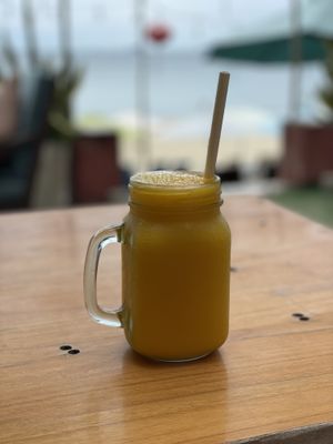 Fresh mango juice - The Fisherman Vegan Restaurant, An Bang Beach, Hoi An  at The Fisherman Vegan Restaurant   in Hoi An