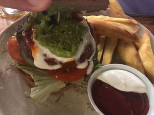 the veggie burger rich and moist   at The Fisherman Vegan Restaurant   in Hoi An