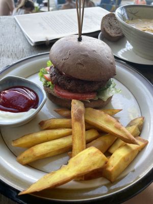 Bean burger   at The Fisherman Vegan Restaurant   in Hoi An