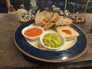 Dip your Bread (Hummus, Tomato, Avocado) at The Fisherman Vegan Restaurant   in Hoi An