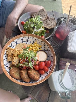Avocado salad & falafel bowl  at The Fisherman Vegan Restaurant   in Hoi An