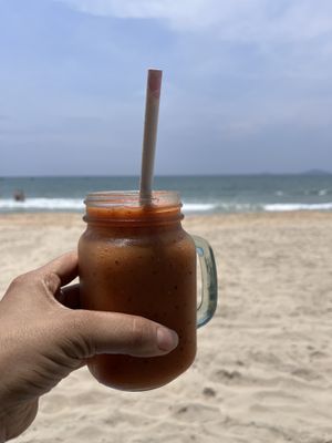 So tropical smoothie  at The Fisherman Vegan Restaurant   in Hoi An