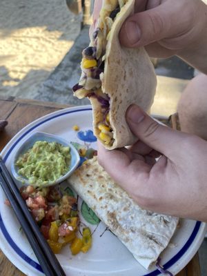 Quesadilla (ignore what’s piled up on the side - my partner is a picky eater lol)   at The Fisherman Vegan Restaurant   in Hoi An