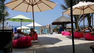 outside the restaurant at The Fisherman Vegan Restaurant   in Hoi An