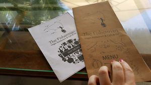 the menu at The Fisherman Vegan Restaurant   in Hoi An