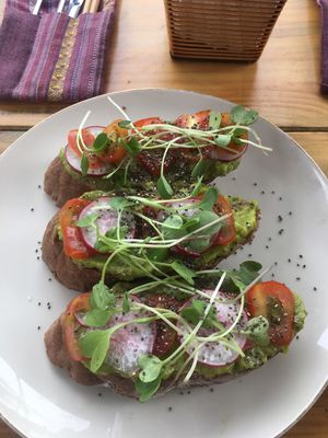 Avo toast at The Fisherman Vegan Restaurant   in Hoi An