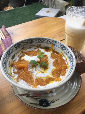 Pumpkin Soup at The Fisherman Vegan Restaurant   in Hoi An