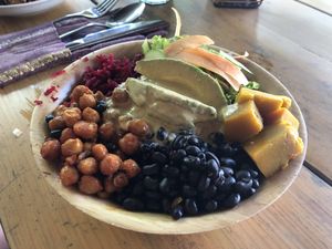 Buddha bowl - awesome to add the grilled tofu as well at The Fisherman Vegan Restaurant   in Hoi An