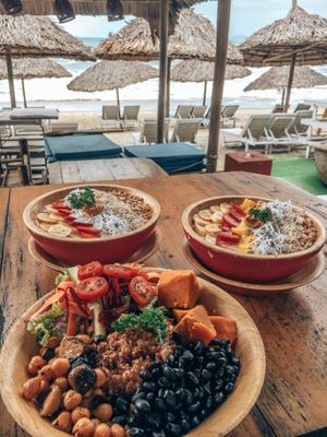 Buddha Bowl and both available smoothie bowls at The Fisherman Vegan Restaurant   in Hoi An