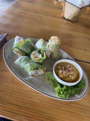 Fresh spring rolls at The Fisherman Vegan Restaurant   in Hoi An