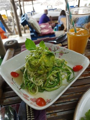Green Noodles at The Fisherman Vegan Restaurant   in Hoi An