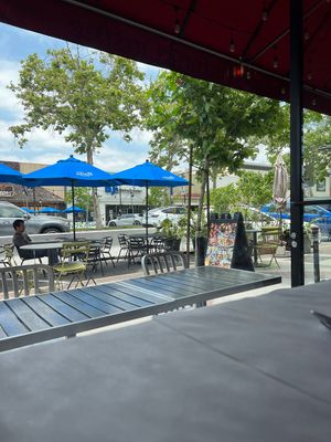 Outside seating   at All India Cafe in Glendale