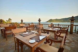 restaurant terrace at Chantara Restaurant in Surat Thani