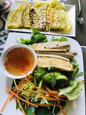 Banh xeo at Phong Nha Vegan in Phong Nha