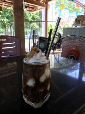 Iced coffee   at Phong Nha Vegan in Phong Nha