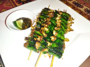 Fried mushrooms tasted like seafood at Phong Nha Vegan in Phong Nha