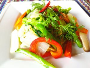 Noodles at Phong Nha Vegan in Phong Nha