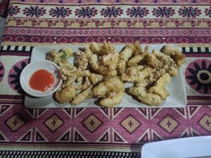 deep-fried mushrooms (nothing really special) at Phong Nha Vegan in Phong Nha